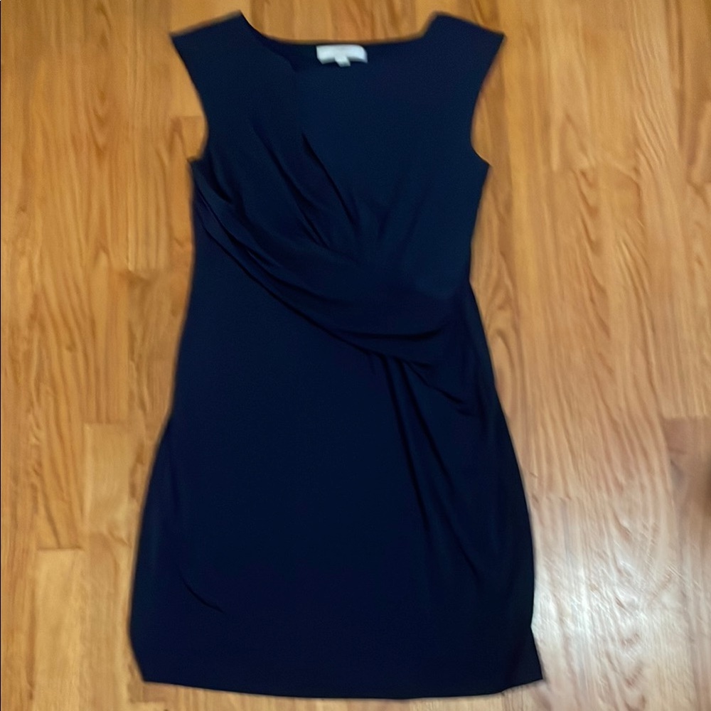 LOFT Blue Ruched Sheath Dress